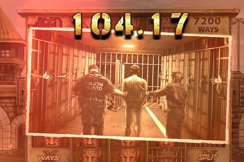 This is a screenshot of the bonus walk the line for the slot game Folsom prison