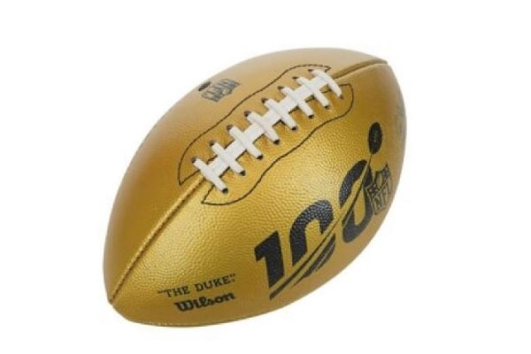 A photo of the Golden NFL ball