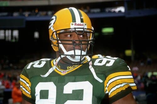 This is a picture of Reggie White for the top 10 NFL players of all time