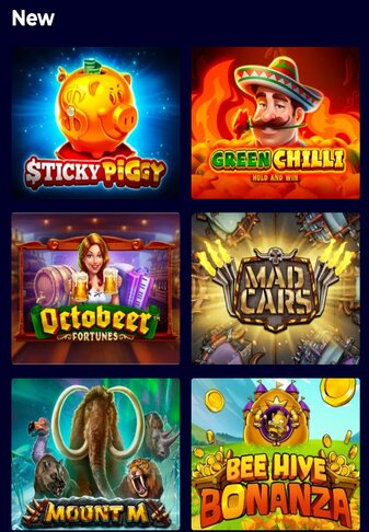 This is a screenshot of Club Riches new games