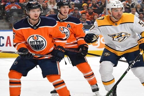 This is a picture of Edmonton Oilers vs Nashville Predators for the NHL article preview