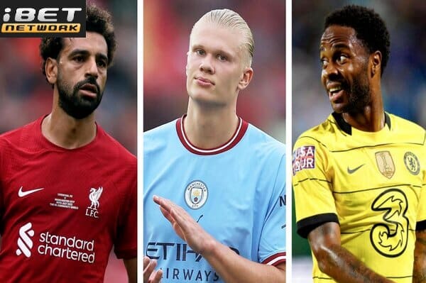 A photo of Mohammed Salah, Erling Haaland, and Raheem Sterling for the Premier League Round up article on ibetnetwork.com