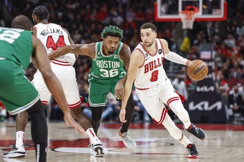 This is a picture of Chicago Bulls vs Boston Celtics  for the NBA article preview