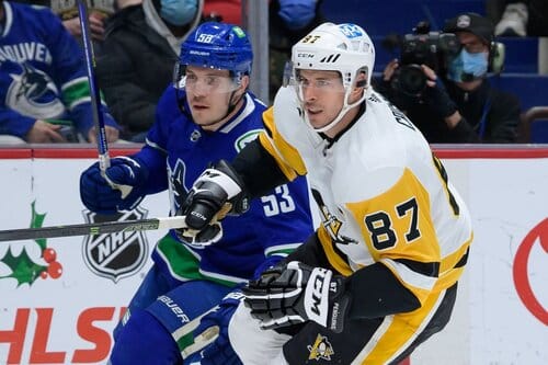 This is a picture of Vancouver Canucks vs Pittsburgh Penguins for the NHL article preview