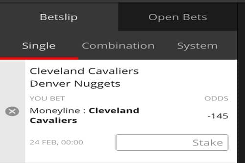 This is an example of a moneyline bet for the NBA most popular bets article preview