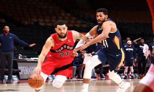 This is a picture of New Orleans Pelicans vs Toronto Raptors for the NBA article preview