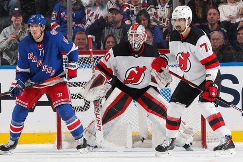 This is a picture of N.Y. Rangers vs New Jersey Devils for the NHL article preview