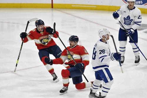 This is a picture of Toronto Maple Leafs vs Florida Panthers for the NHL playoffs article