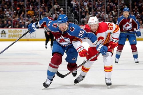 This is a picture of the Calgary Flames vs Colorado Avalanche for the NHL picks article 