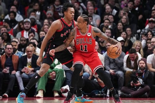 This is a picture of the Toronto Raptors vs Chicago Bulls for the NBA Picks article 