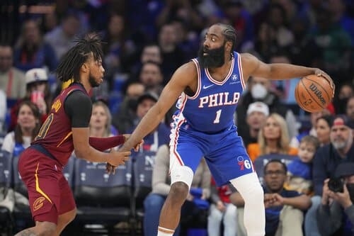 This is a picture of the Cleveland Cavaliers vs Philadelphia 76ers for the NBA Picks article preview