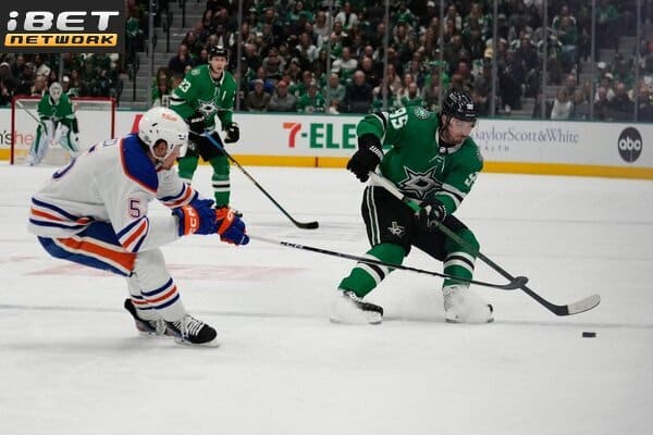 This is a picture of the Rangers against the Stars for the NHL Picks article preview