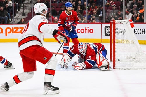 This is a picture of the Montreal Canadiens vs Carolina Hurricanes for the NHL Picks article 