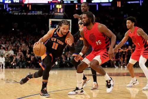 This is a picture of the New York Knicks vs Portland Trail Blazers for the NBA Picks article preview