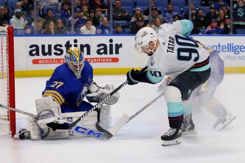 This is a picture of the Buffalo Sabres vs Seattle Kraken for the NHL Picks article preview