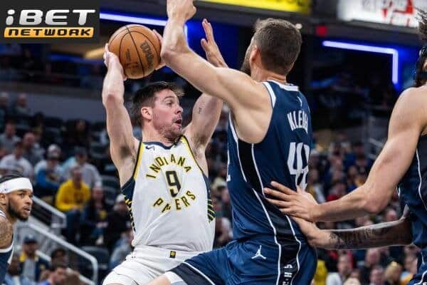 This is a picture of the Pacers against the Mavericks for the NBA picks article