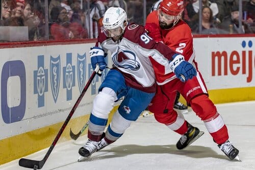 This is a picture of the Detroit Red Wings vs Colorado Avalanche for the NHL Picks article preview