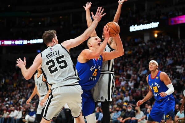 This is a picture of the Denver Nuggets vs San Antonio Spurs for the NBA Picks article preview