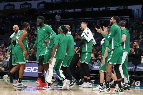 This is a picture of the Boston Celtics for the 2024 NBA Finals article 