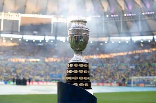 This is a picture of the Copa America trophy for the 2024 article preview