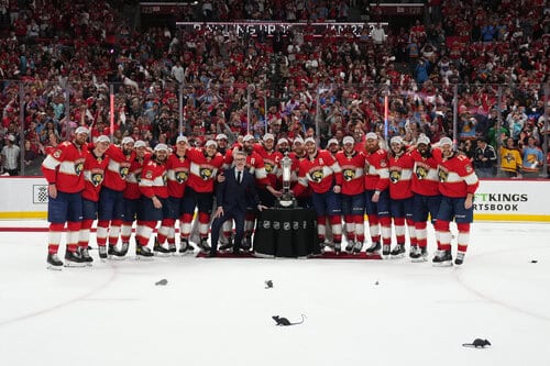 This is a picture of the Florida Panthers against the Oilers for the 2024 Stanley Cup Final Picks article 