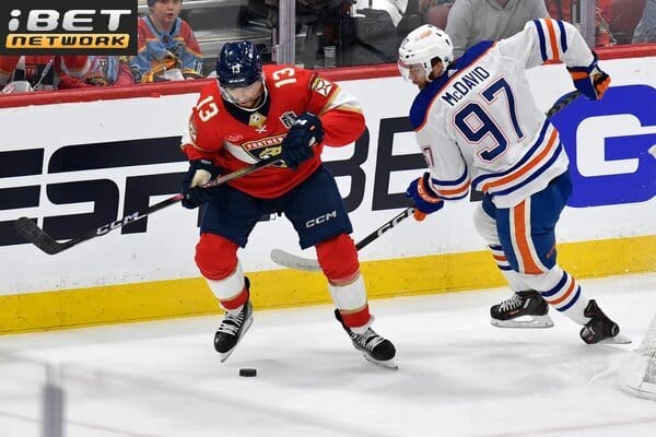 This is a picture of the Oilers against the Panthers for the NHL Finals game 6 article