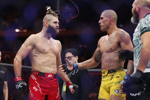 This is a picture of Islam Makhachev vs Jiří Procházka for the UFC 303 article preview