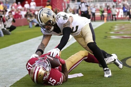 This is a picture of the 49ers against the Saints for the NFL Preseason Picks week 2 article preview