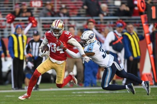 This is a picture of the 49ers against the Titans for the NFL Preseason Picks week 1 article preview