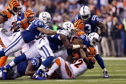 This is a picture of the Bengals against the Colts for the NFL Preseason Picks week 3 article preview