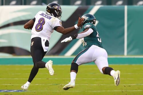 This is a picture of the Ravens against the Eagles for the NFL Preseason Picks Week 1 article 